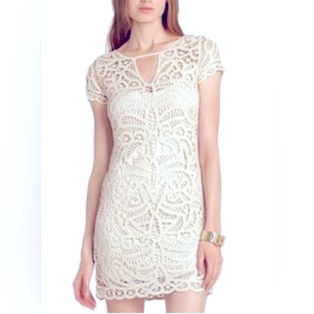 ON TREND Crochet Mini Dress
